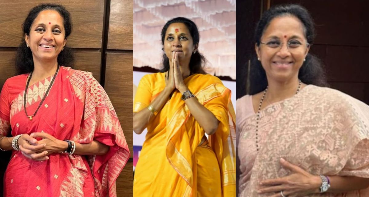 supriya-sule-saree-looks-cotton-sarees-floral-sarees