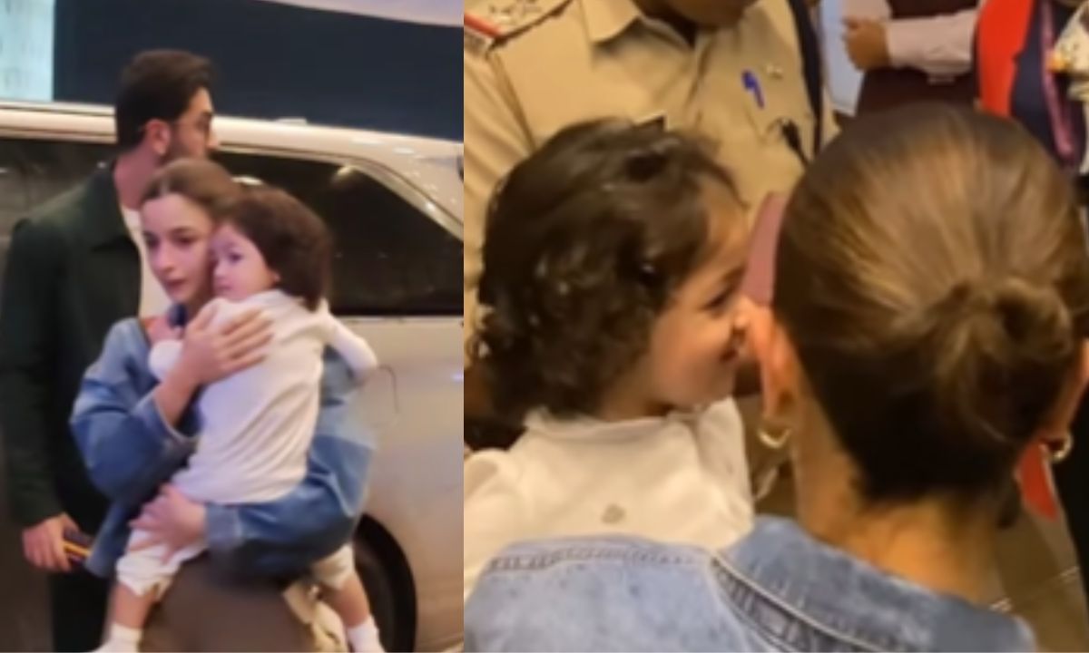 Raha Kapoor Claps At Dadi Neetu Kapoor, Waves Goodbye To The Paps At Aiport With Alia Bhatt And Ranbir Kapoor!