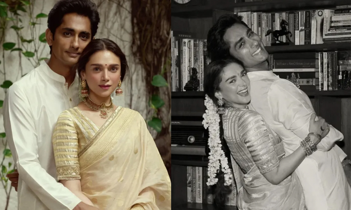Aditi Rao Hydari Picked A Kasavu Silk Saree By Sabyasachi While Groom Siddharth Styled Mundu For Wedding Day!