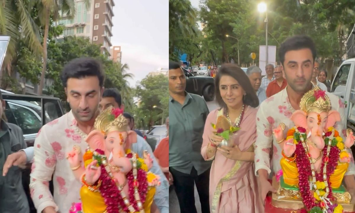 Ranbir Kapoor Bids Adieu To Ganpati Bappa With Mom Neetu In Visarjan Ceremony, Internet Asks “Alia Kahan Hai?” Ranbir Kapoor Bids Adieu To Ganpati Bappa With Mom Neetu In Visarjan Ceremony, Internet Asks “Alia Kahan Hai?”
