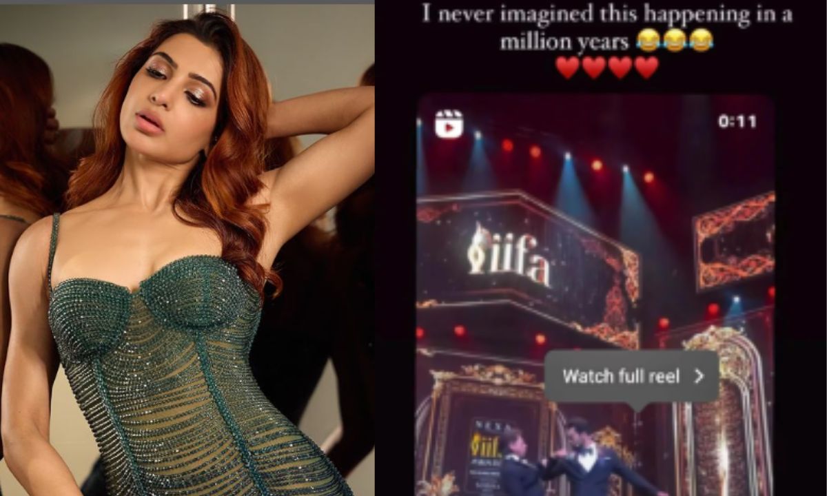 samantha-ruth-prabhu-reacts-to-shah-rukh-khan-vicky-kaushal-dancing-to-oo-antava-song-iifa-awards-instagram
