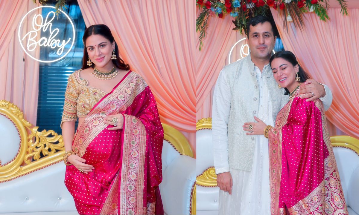 Mom-To-Be Shraddha Arya Stuns In Traditional Pink Saree For Godh Bharai. We Love!