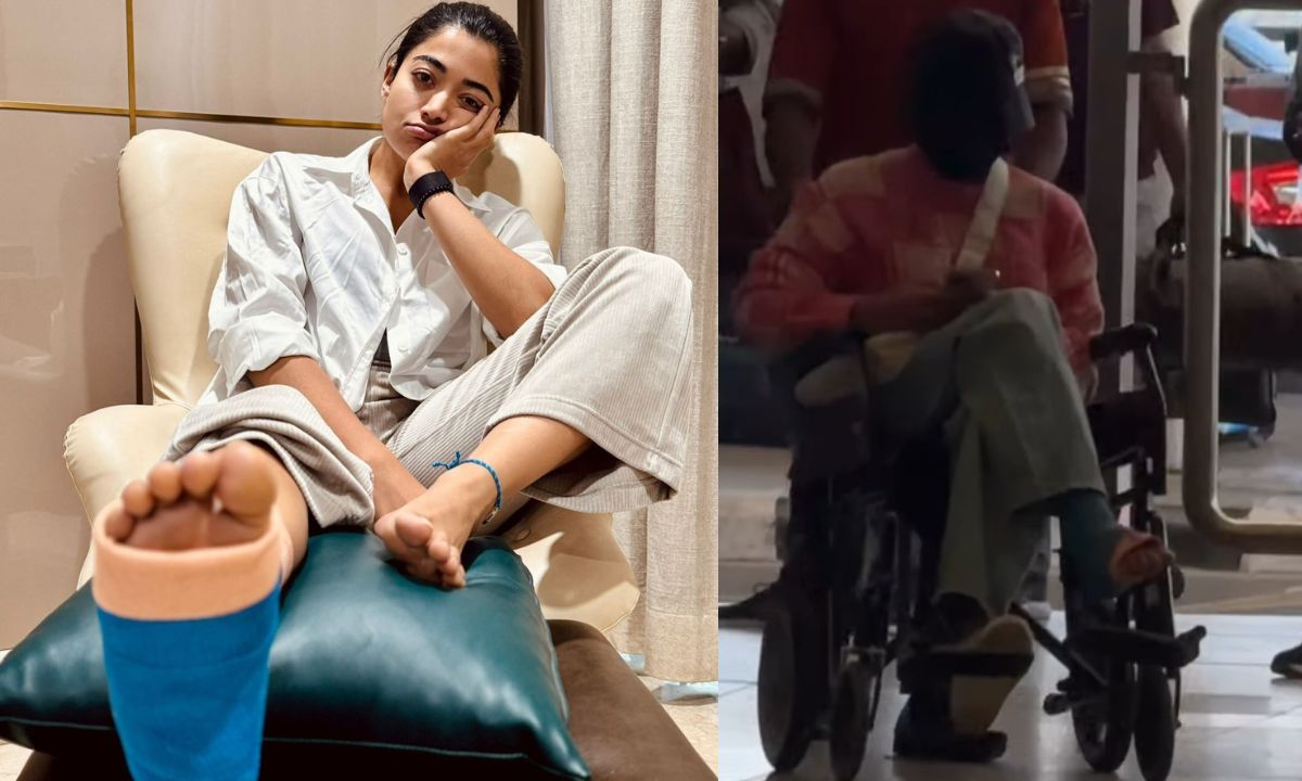 Rashmika Mandanna Spotted Limping At Mumbai Airport Post Gym Injury. Hope She Recovers Soon!