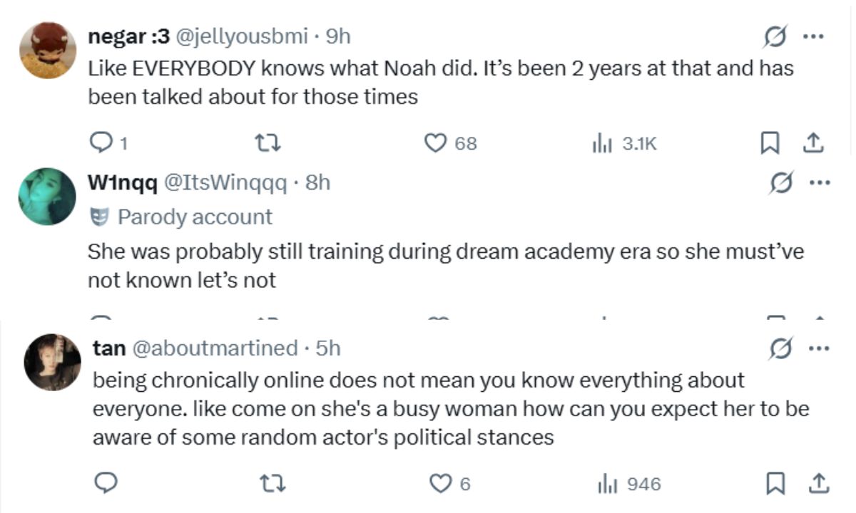 katseye-lara-raj-backlash-praising-stranger-things-5-noah-schnapp-zionism-views