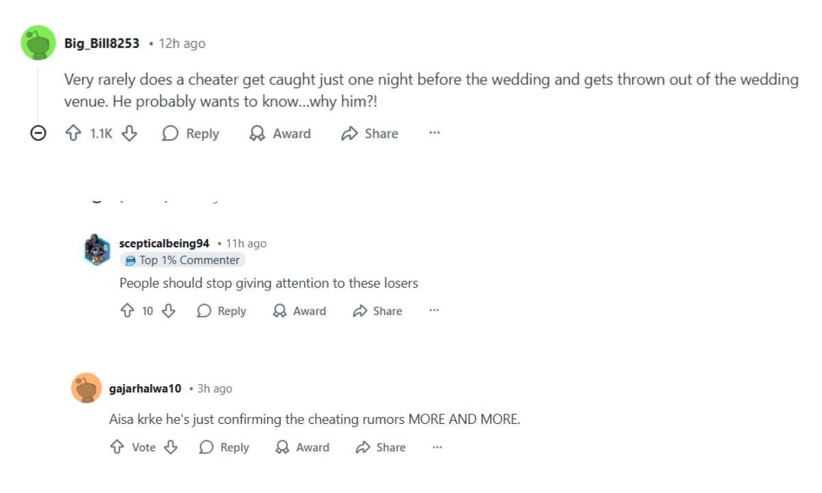 netizens-bash-palash-muchhal-premanand-maharaj-ashram-visit-reddit-comments-cheating-rumours-smriti-mandhana