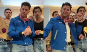 Nick Jonas Grooves To Priyanka Chopra’s Mujhse Shaadi Karogi With His Brothers In Adorable Clip!