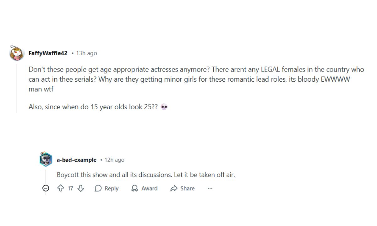 netizens-call-out-choti-umar-bada-safar-intimate-scene-minor-actress-yashika-sharma-himanshu-awasthy-16-year-old