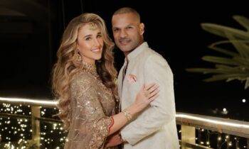 ​Shikhar Dhawan, Sophie Shine Look Absolutely Radiant In These New Sangeet Pics!