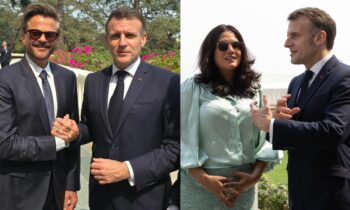 French President Macron Interacts With Anil Kapoor, Manoj Bajpayee, Zoya Akhtar During Mumbai Visit