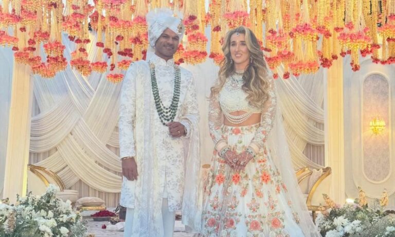 shikhar-dhawan-marries-long-time-gf-sophie-shine-in-intimate-wedding-badhai-ho