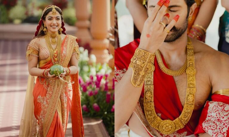 rashmika-mandanna-vijay-deverakonda-wedding-traditional-south-indian-temple-jewellery-gold