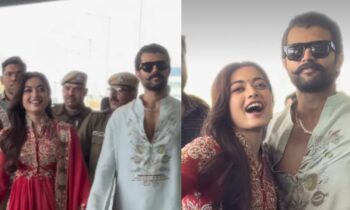 Vijay Deverakonda, Rashmika Mandanna’s FIRST Look After Wedding; Couple Pose At Udaipur Airport!