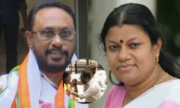 Congress Leader Cherian Philip Forcefully Hugs Kerala MLA Bindu Krishna. These Are The Leaders Who Will Protect Us?