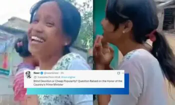 Video Of Teen Girl Kissing PM Narendra Modi’s Poster Goes Viral. This Is Disgusting!