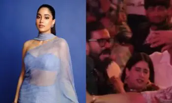 Janhvi Kapoor Physically Looks Scared, Flinches After Fan Rushes To Meet Ram Charan During Event. So Scary!