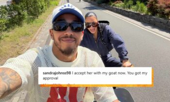 Kim Kardashian Shares Rare Photo With Lewis Hamilton On A Bicycle. Guess They’re Official?