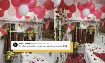 Social Media Users Debate Over Honeymoon Decoration Inside Train Compartment. See Viral Video Social Media Users Debate Over Honeymoon Decoration Inside Train Compartment. See Viral Video