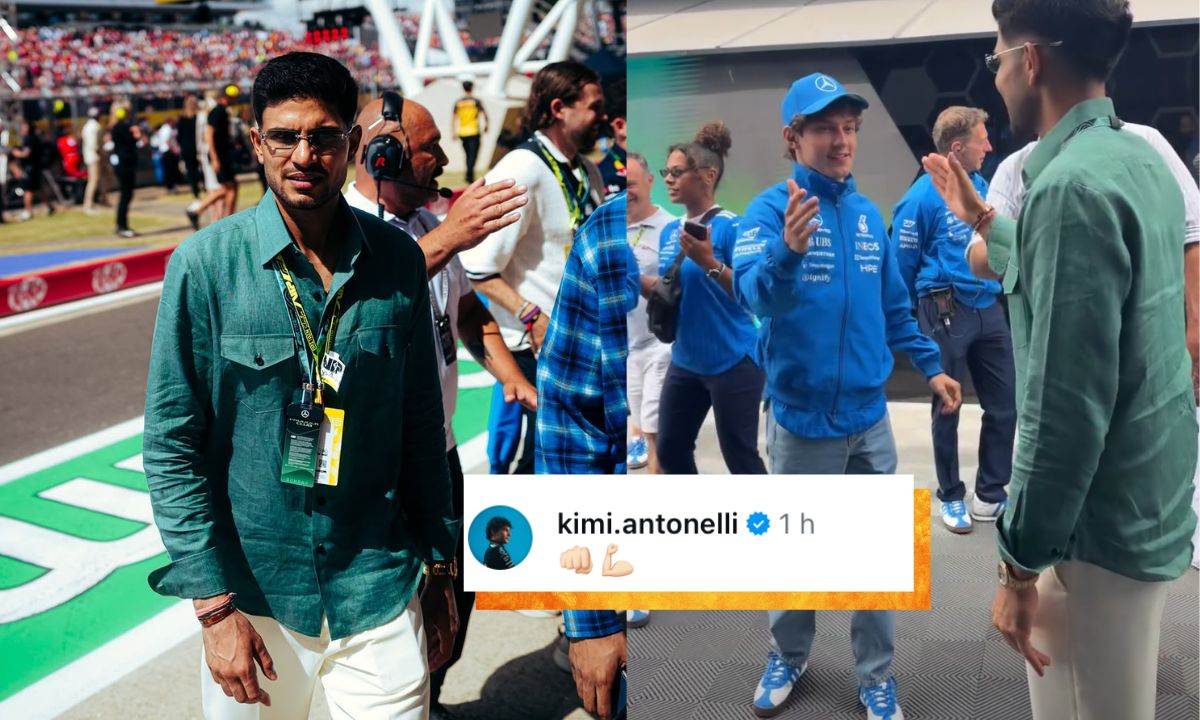 Cricketer Shubman Gill Meets F1 Racer Kimi Antonelli At Silverstone. It’s A Crossover We Didn’t See Coming!