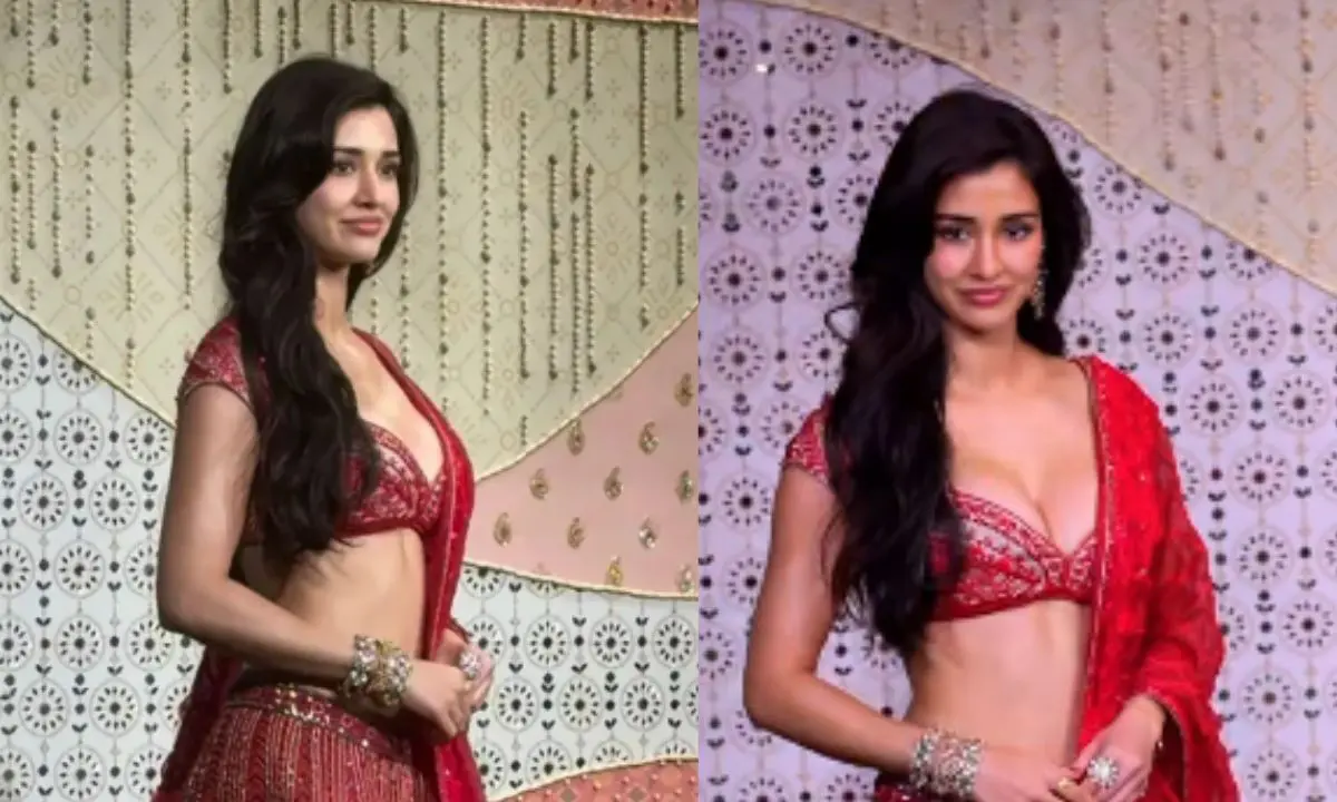 Disha Patani Trolled For Wearing Low Neckline Blouse At Ambani’s Ganesh Chaturthi. We Are So Done!