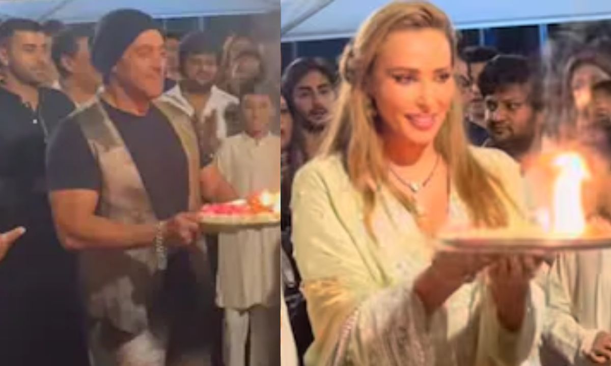 Salman Khan Joins Ganpati Visarjan At Sohail Khan’s Home As Iulia Vantur Performs Aarti