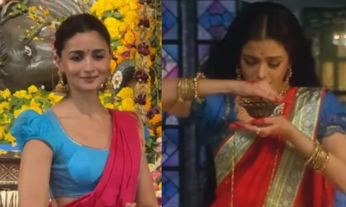 Fans Draw Parallels Between Alia Bhatt’s Durga Puja Look And Devdas’ Paro. Hard Agree!